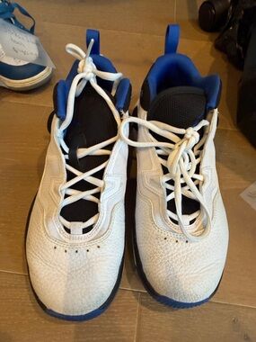 Jordan Loyal 3 Youth White and Blue Athletic Sneakers